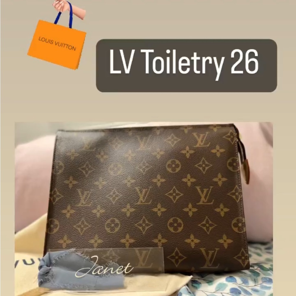 Brand new Toiletry 26 in monogram.